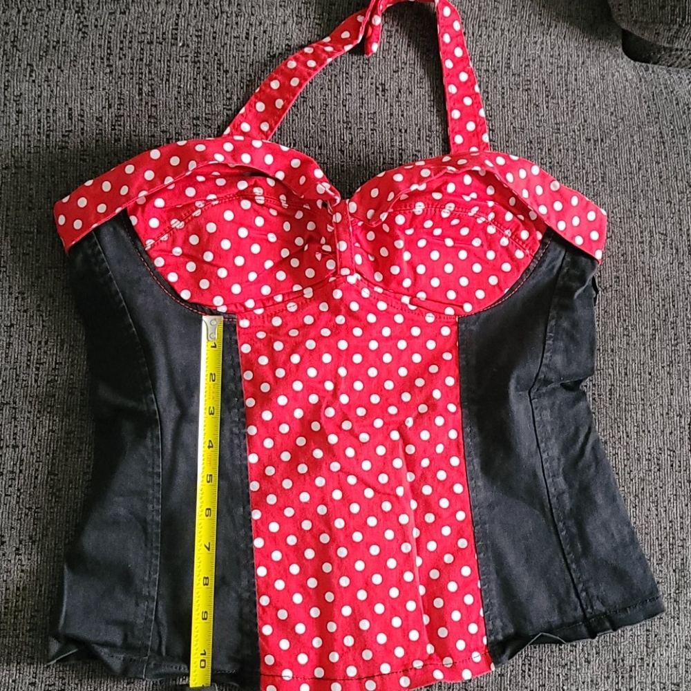 Royal bones zip up corset top